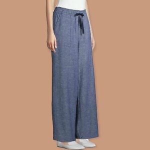 Time and Tru Wide Leg Linen Drawstring Pants With Pockets